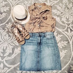 Asymmetric Tie Blouse